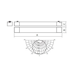 Прожектор трековый PTR 1935 35w 3000K 120° BL (чёрный) 600мм IP40 Jazzway
