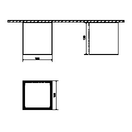 Светильник накладной квадрат GW черный 10Вт IP20 Теплый белый (3000К) SWG