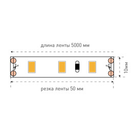 Лента светодиодная стандарт SMD5630 60LED/м 12Вт/м 12В IP20 Цвет:Нейтральный (1метр) SWG