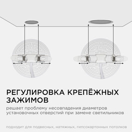 Панель светодиодная встраиваемая безрамочная FLP, 16Вт (12Вт+4Вт), 230В/50Гц, 1360Лм, 4000К Apeyron