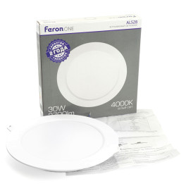 Светодиодный светильник ONE AL528 встраиваемый 30W 4000K белый Feron