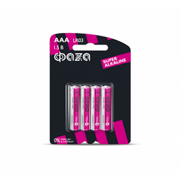 Щелочная батарейка LR03 ФАZА Super Alkaline BL-4 - 1шт.