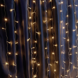Светодиодная гирлянда CL24 занавес 3*3м + 3м 2700К статичная, c питанием от сети 230V Feron 