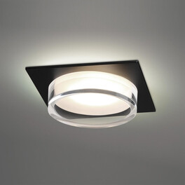 Светильник встраиваемый IP20 GX53 12Вт 220-240V GEM черный квадрат Novotech 
