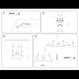 Светильник встраиваемый TN6630 WH белый IP44 GX53 D100*60 Ambrella light