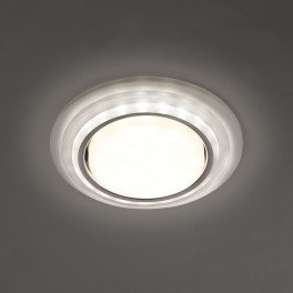 Светильник встраиваемый с подсветкой круг CD5023 GX53 4000K 15W матовый хром Feron